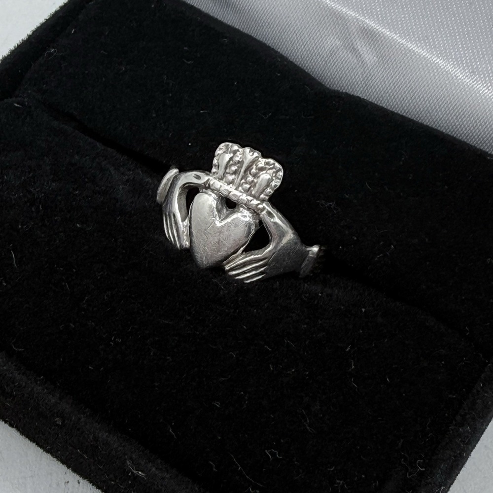 Vintage‎ Irish Claddagh Ring 925 Sterling Silver Size 5